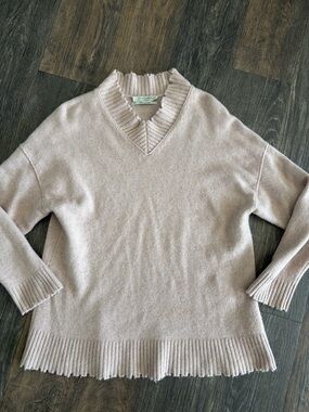 AllSaints Jax V-neck cashmere wool sweater